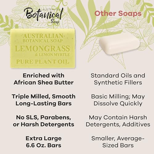 Australian Botanical Soap 16-Bar Set, Goats Milk & Soya Bean 8-Pack + Variety 8-Pack,| 6.6 OZ Triple-Milled Soap Bars with Organic Shea Butter & Sustainable Plant Oils