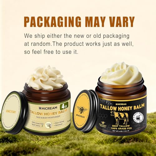 Grass-Fed Beef Tallow & Honey Balm - Face & Body Moisturizer 4oz