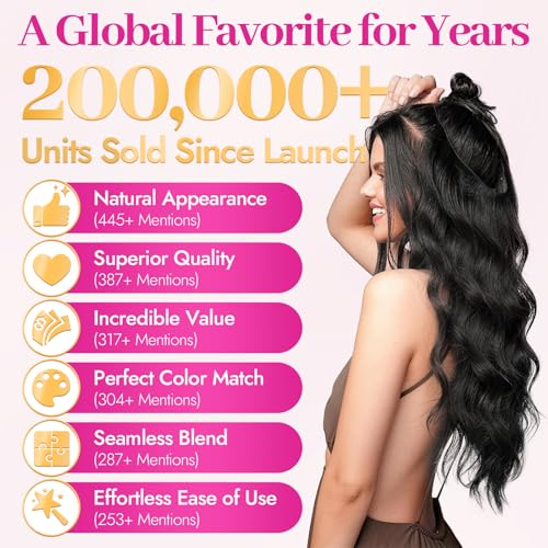 KooKaStyle Invisible Wire Hair Extensions 20 Inch 120g Dark Brown