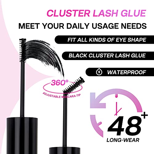 CALAILIS Cluster Lash Glue Kit - Strong Hold, Latex Free, 48-72 Hours