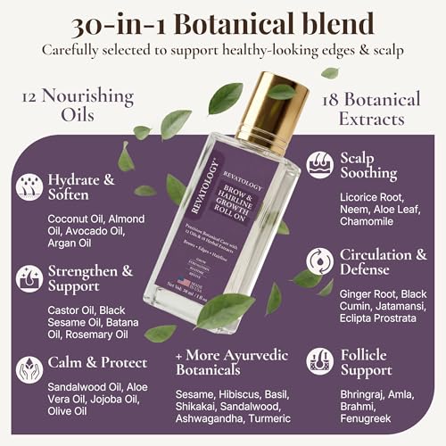 Revatology Brow & Hairline Growth Serum with Herbal Oils – Targeted Botanical Care