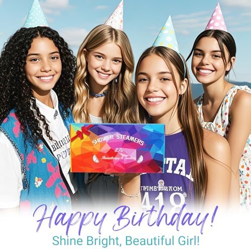 Aromatherapy Shower Steamers Gift Set for Teen Girls - 8 Scents