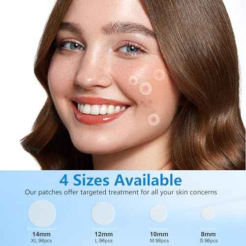 Invisible Pimple Patches for Face,Day and Night 4 Sizes 360 Counts Thin & Thick Hydrocolloid Acne Patches for Face and Skin, Zits Absorbing Patch, Covering Zits and Blemishes, Spot Stickers
