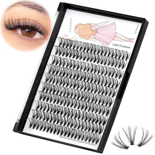 20D-12mm D Curl Cluster Lashes Individual False Eyelashes