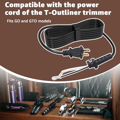 Hair Clippers Cord Replacement for Andis T-Outliner 04624 - Compatible with Andis Outliner 04603, T-Outliner 04710