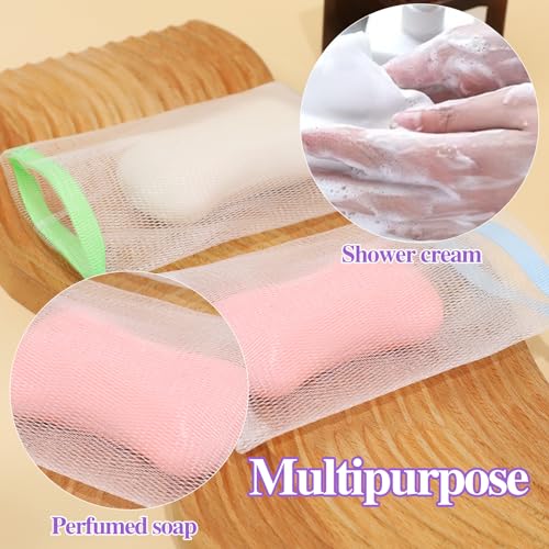 20 PCS Exfoliating Mesh Soap Bags with Drawstring - 4.7 x 3.5"