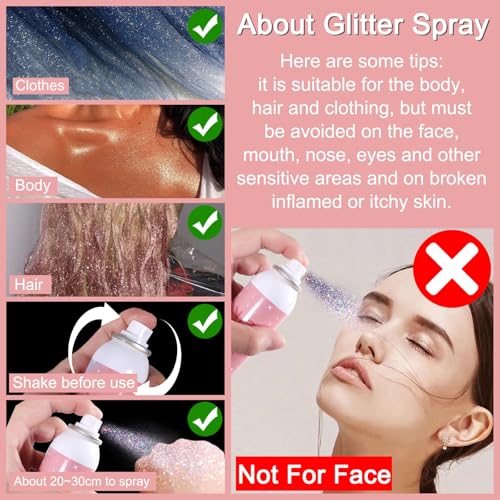 Boko Holographic Silver Body Glitter Spray 120ml