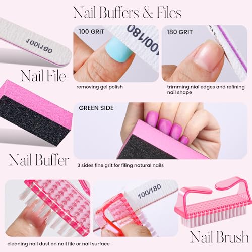 FANDAMEI Professional Cuticle Remover Kit - 50 PCS Manicure Tools