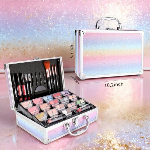 Makeup Kit Set with Case - Eyeshadow, Lipstick & Mascara