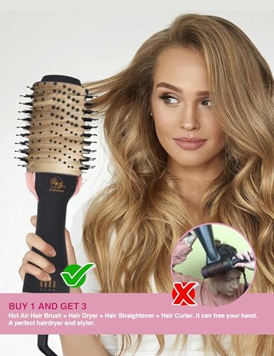 4 in 1 Ionic Hair Dryer Brush Straightener Volumizer