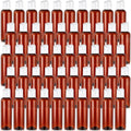 Mimorou 50 Pcs 4oz Plastic Squeeze Bottle with Disc Top Flip Cap Empty Amber Refillable Container Small Travel Toiletry Bottle for Lotion Shampoo Oil Body Soap Creams (Brown/White)