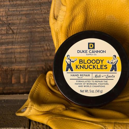 Duke Cannon Supply Co. Bloody Knuckles Hand Repair Balm 3-Pack ? 5 oz Unscented Hand Cream for Workers Fighters and Athletes ? Heavy Duty Moisturizer for Dry Cracked Hands