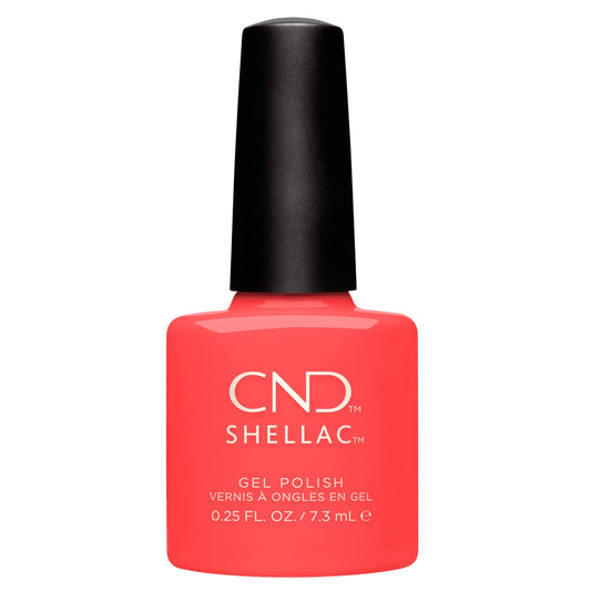 CND Shellac Gel Nail Polish, Long-lasting NailPaint Color with Curve-hugging Brush, Coral/Orange/Peach Polish, 0.25 fl oz