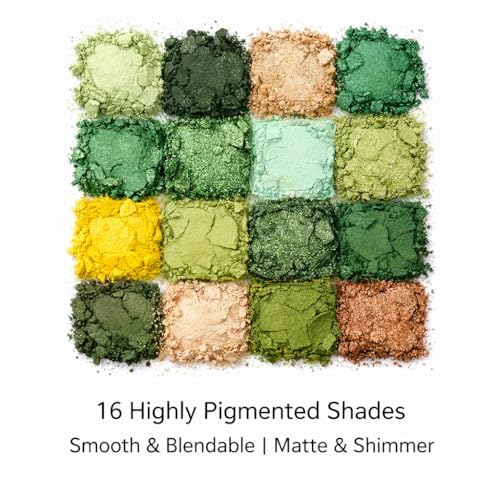 K'APEINE Green Eyeshadow Palette - 16 Matte & Shimmer Shades