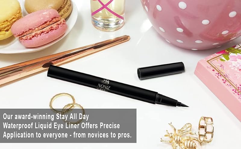 Black Liquid Eyeliner Pen - Waterproof Matte Long Lasting