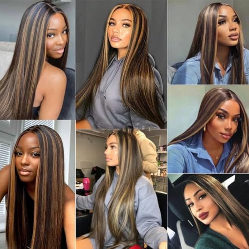 1B30 Brown Straight Human Hair Bundles - 18, 20, 22 Inch