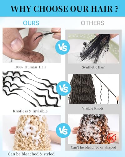 Feather Crochet Human Hair 120g 95-100 Strands Pre-Looped
