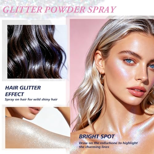Hair and Body Glitter Spray – Quick-Dry Shimmer Mist, 100ml