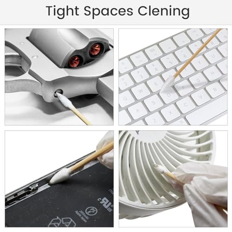 1000 PCS 6-Inch Cotton Gun Cleaning Swabs - Lint-Free