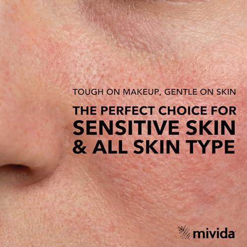 mivida Hypoallergenic Makeup Remover Wipes Bulk Variety Box, 4 Packs Vitamin E + 4 Packs Hyaluronic Acid, Plant-Based, Alcohol & Fragrance Free Makeup Wipes Remover (8 Packs x 50 Wipes), Total 400ct