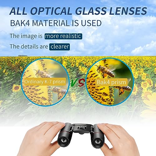 Compact HD Mini Binoculars for Adults & Kids - 12x Magnification