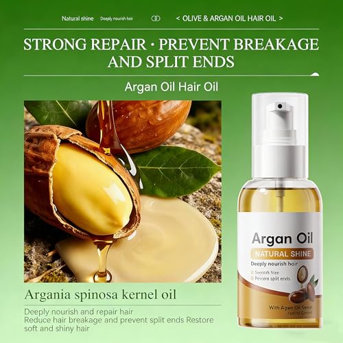 Grospe Olive & Argan Oil Hair Treatment Set for Damaged, Frizzy Hair – 2 x 100ml