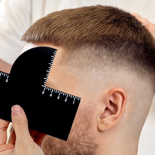 2 Pcs Barber Enhancement Cards T-Shape Hairline Beard Shaping Tool