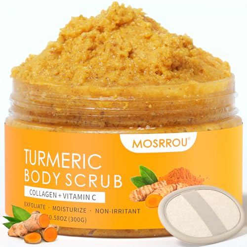 Turmeric Body Scrub with Vitamin C & Coconut Oil Exfoliator