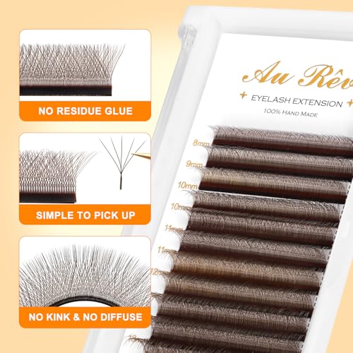 W Eyelash Extensions D Curl 0.07mm 8-15mm Premade Fans Lashes