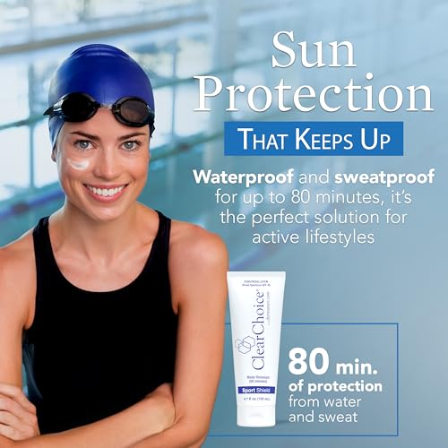 Clear Choice Sunscreen for Face SPF 45, Oil Free Sunblock & Light Moisturizer with Zinc Oxide, Reef-Safe, Broad Spectrum, Water-Resistant, No White Cast, Light Moisturizer, 4oz