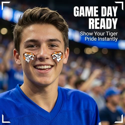 Tiger Head Body Decals 25-Piece Set - School Spirit Tattoos
