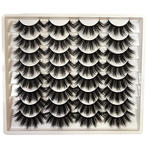 20MM Dramatic False Eyelashes 16 Pairs - 2 Styles 5D Mink Lashes