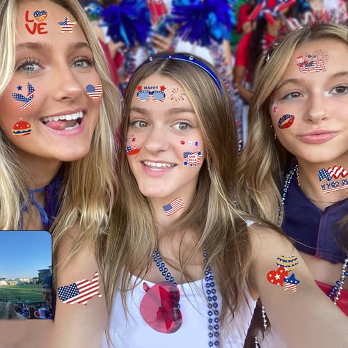 180Pcs Patriotic Temporary Tattoos - 4th of July Party Favors