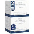 Clean Skin Club XL Disposable Face Towels 100 Count - Original Pack of 2