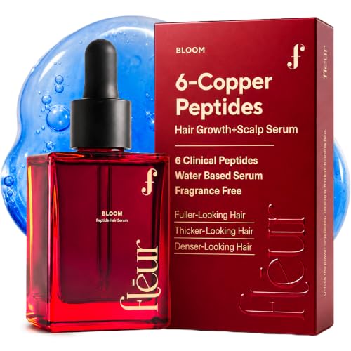 Fléur Copper GHK-CU Peptide Hair Serum for Hair Growth & Thicker, Fuller Hair