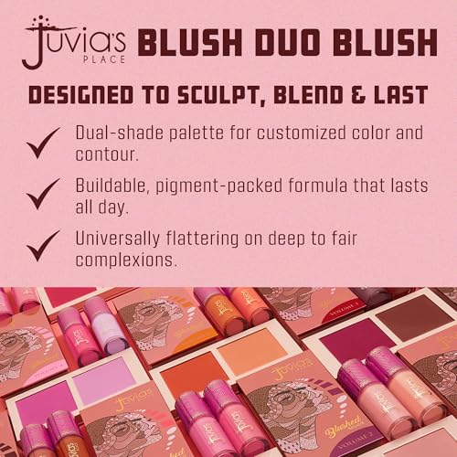 Juvia's Place Duo Blush Volume 1 - Matte Powder Blush for Cheeks