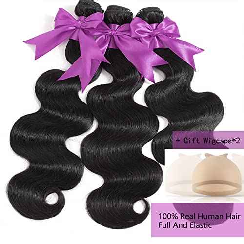 12A Human Hair Bundles 16 18 20 Inch Body Wave Bundles Human Hair 100% Unprocessed Brazilian Virgin Weave 3 Bundles Deals