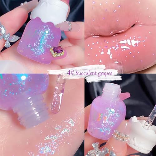 3-Piece Shimmer Lip Gloss Set with Hydrating Vitamin E Oil
