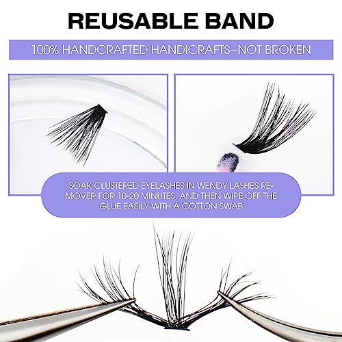 40D+3D Lash Clusters 16-20mm Mixed Curl DIY Eyelash Extensions