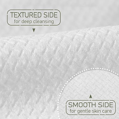 WOWOTEX Thicker Disposable Face Towels - Ultra Soft Large 50 Count, Biodegradable Face Wipes