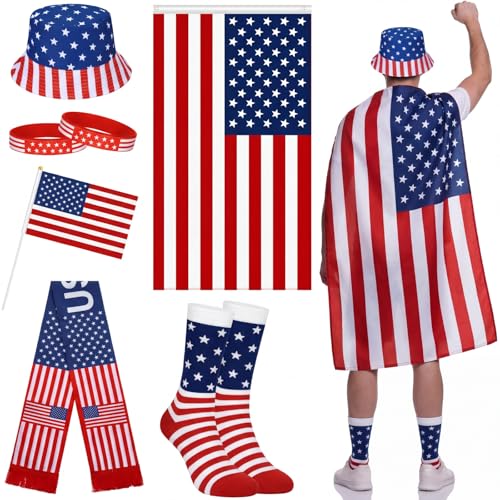 Newcotte 3x5 ft Soccer Country Flag Kit with Cape & Accessories