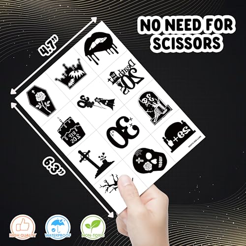 96 PCS 30th Birthday Temporary Tattoos - Death to My 20s