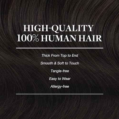 GOO GOO Clip in Hair Extensions Real Human Hair, Remy Human Hair Extensions Clip ins for Women, Natural Human Hair, 20inch 120g 7Pcs, 2 Dark Brown