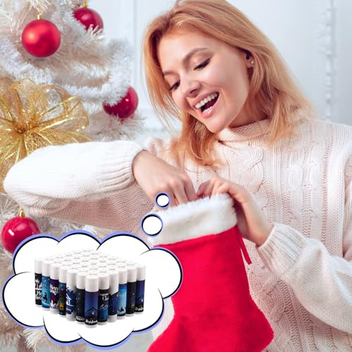 Maxcheck 48 Pcs Christmas Christian Lip Balm Bulk Mini Nativity Scene Lip Balm Moisturizing Gift Christmas Stocking Stuffers for Xmas Religion Christians Gifts