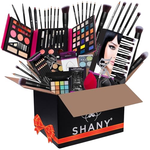 SHANY All-in-One Makeup Bundle Gift Set with Brushes & Eyelash Curler