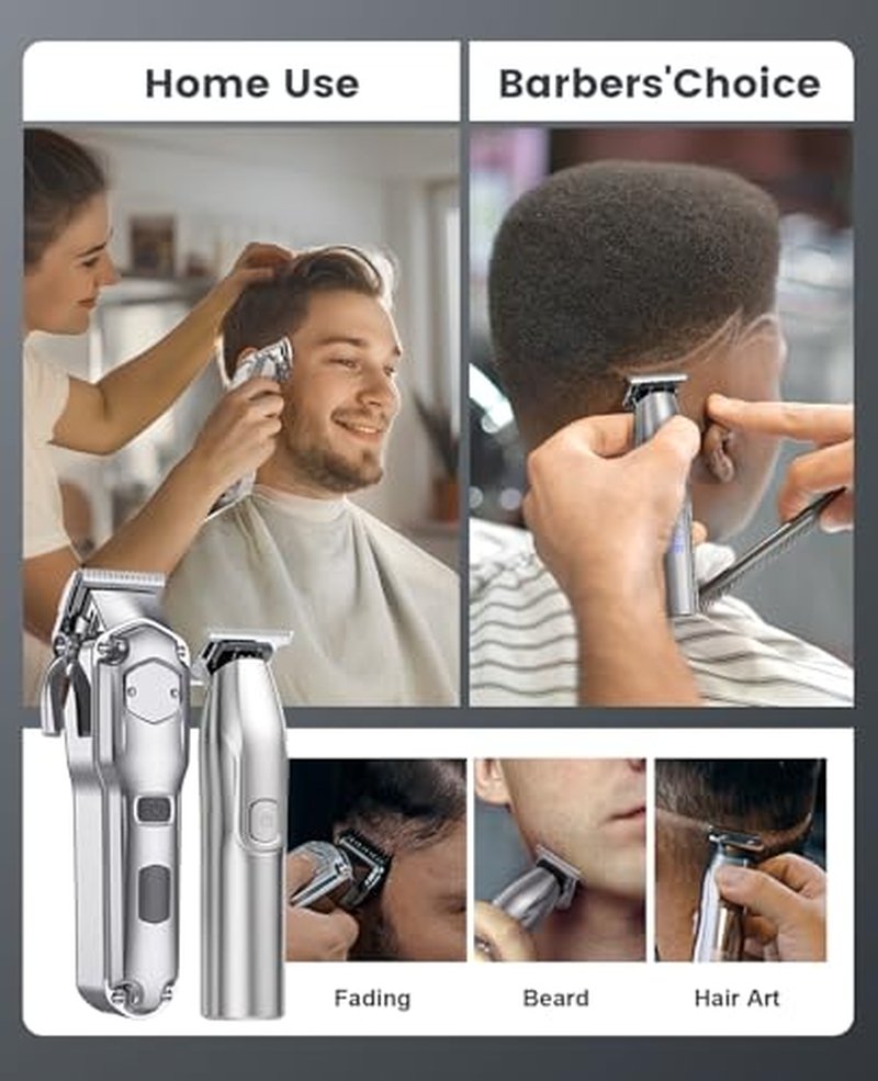 Romanda Cordless Hair Clippers Set for Men, 6800 RPM