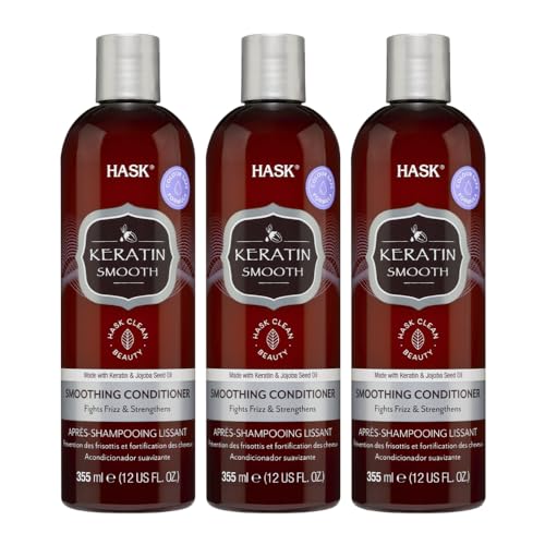 Hask Keratin Protein Smoothing Conditioner 12 oz (Pack of 3)