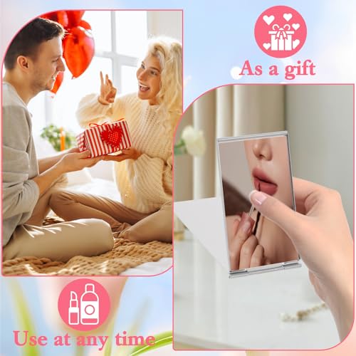 3-Pack Ultra Slim Portable Folding Makeup Mirrors for Purse