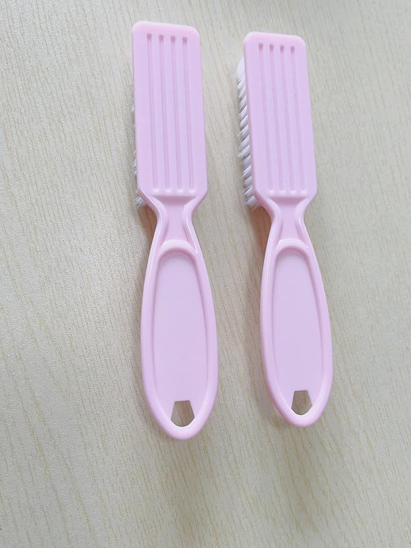 12Pcs Nail Brushes for Cleaning Fingernails & Toenails - Pink