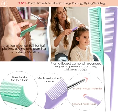 6-Piece Hair Comb Set for Wet Curly Thick Hair